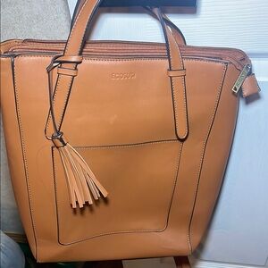 Tan Leather Tote Bag